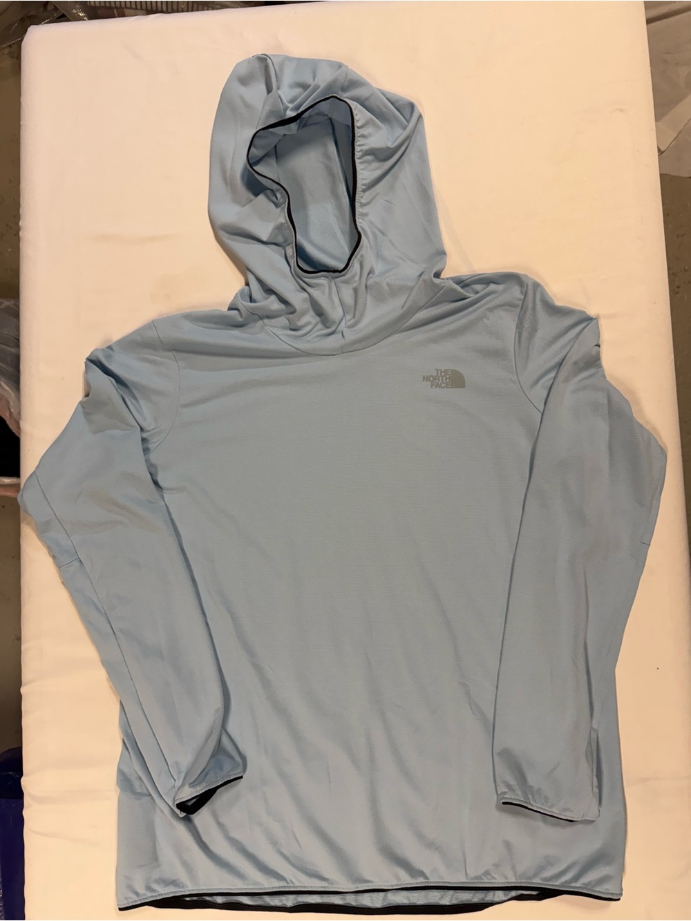 The North Face Belay Sun Hoodie Women’s XL Light Blue UPF 40 NF0A5J8E
